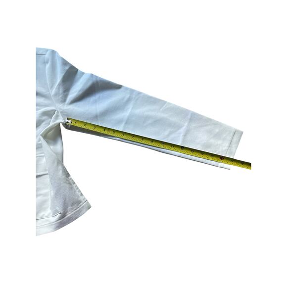 Pieces Womens/Teen White Cropped Zip Up Structured Jacket Size Small Classic - Picture 5 of 9